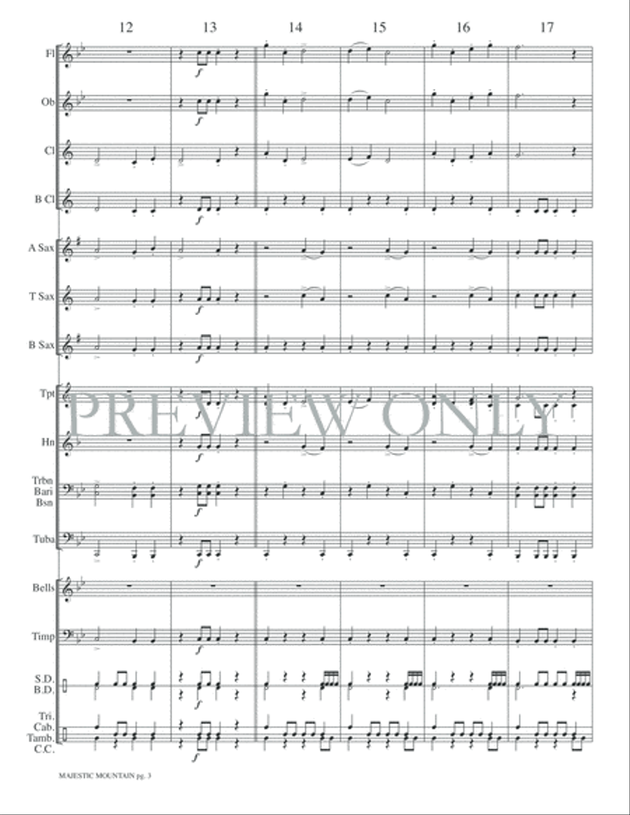 Majestic Mountain Concert Band scores gallery preview page 6