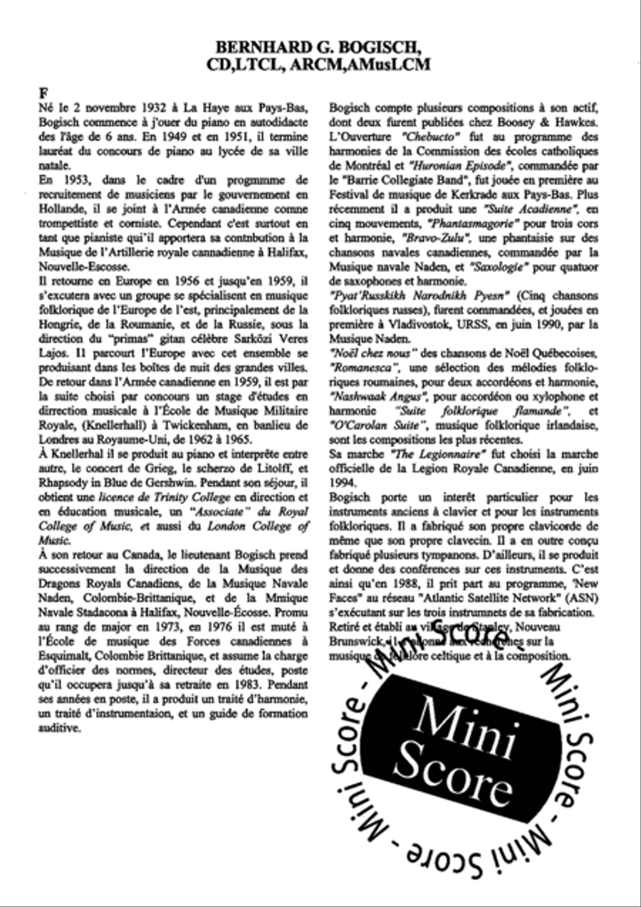 Suite Acadienne Concert Band scores gallery preview page 52