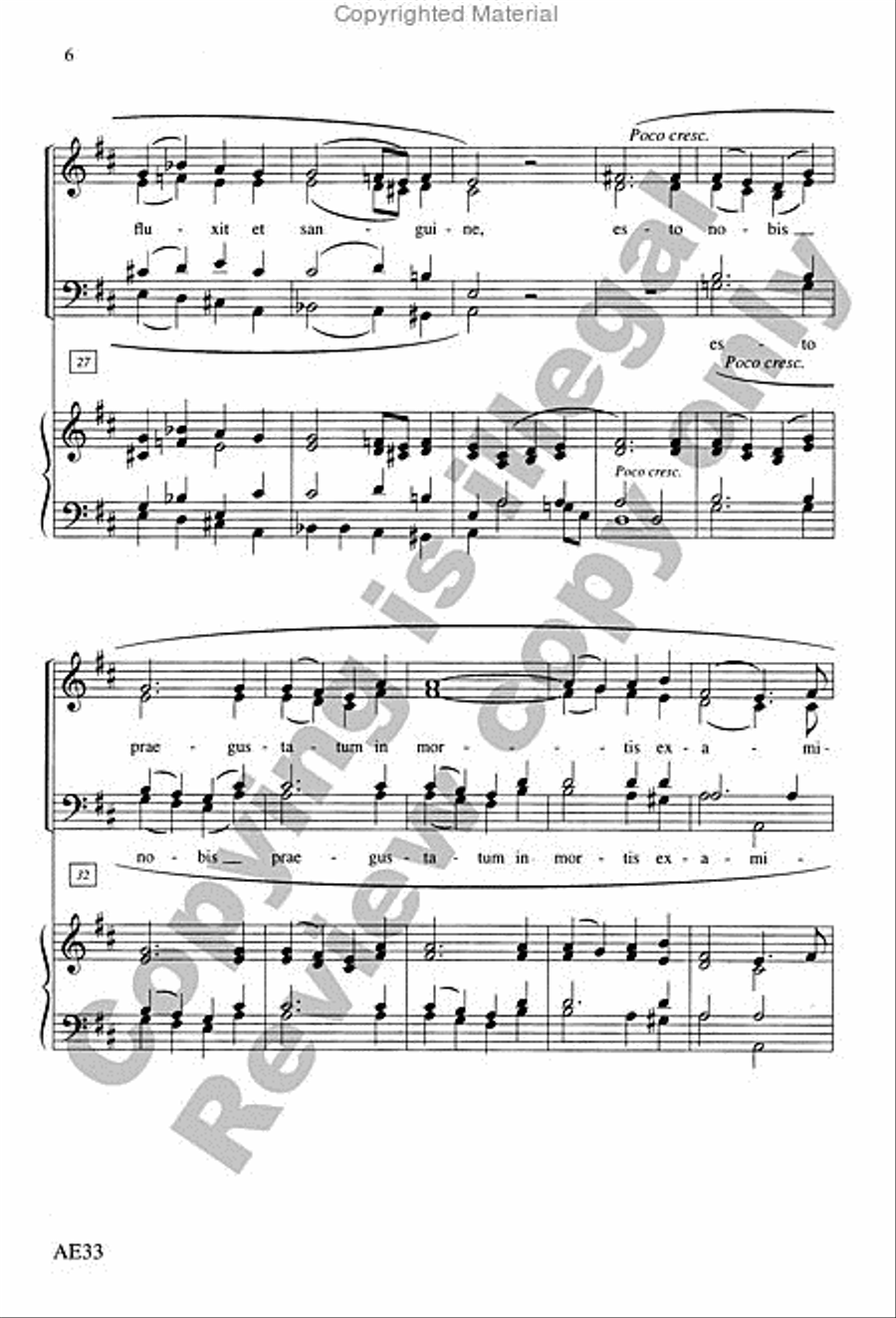 Ave Verum Corpus Ave Verum Corpus 4-Part scores gallery preview page 6