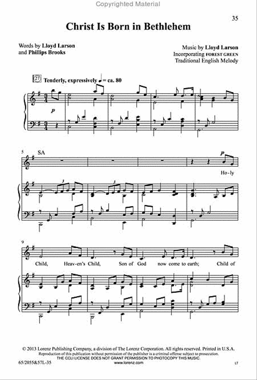 Bethlehem's Child - SATB Score with Performance CD 4-Part scores gallery preview page 14