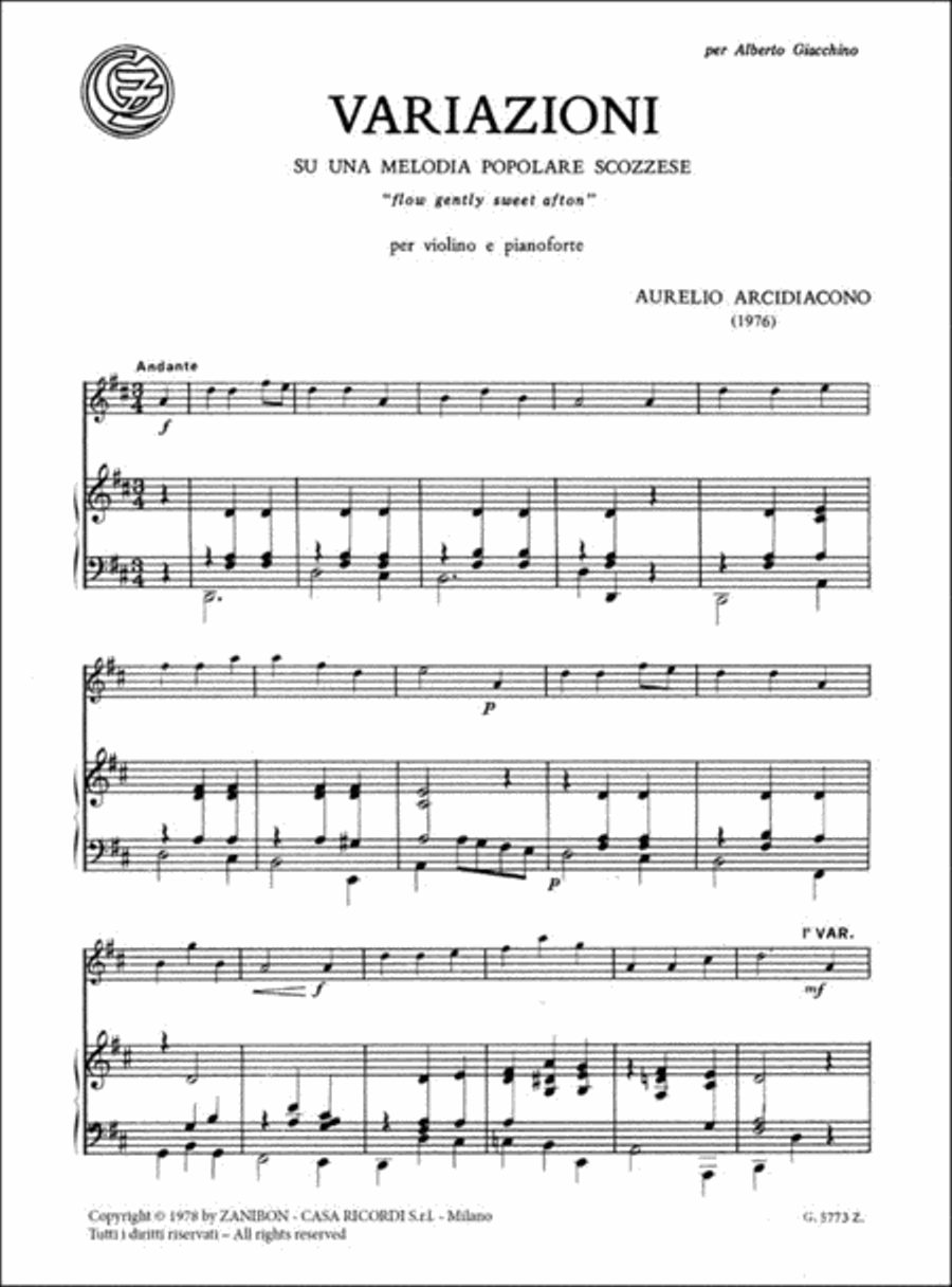 Variazioni su una melodia popolare scozzese Violin Solo scores gallery preview page 2