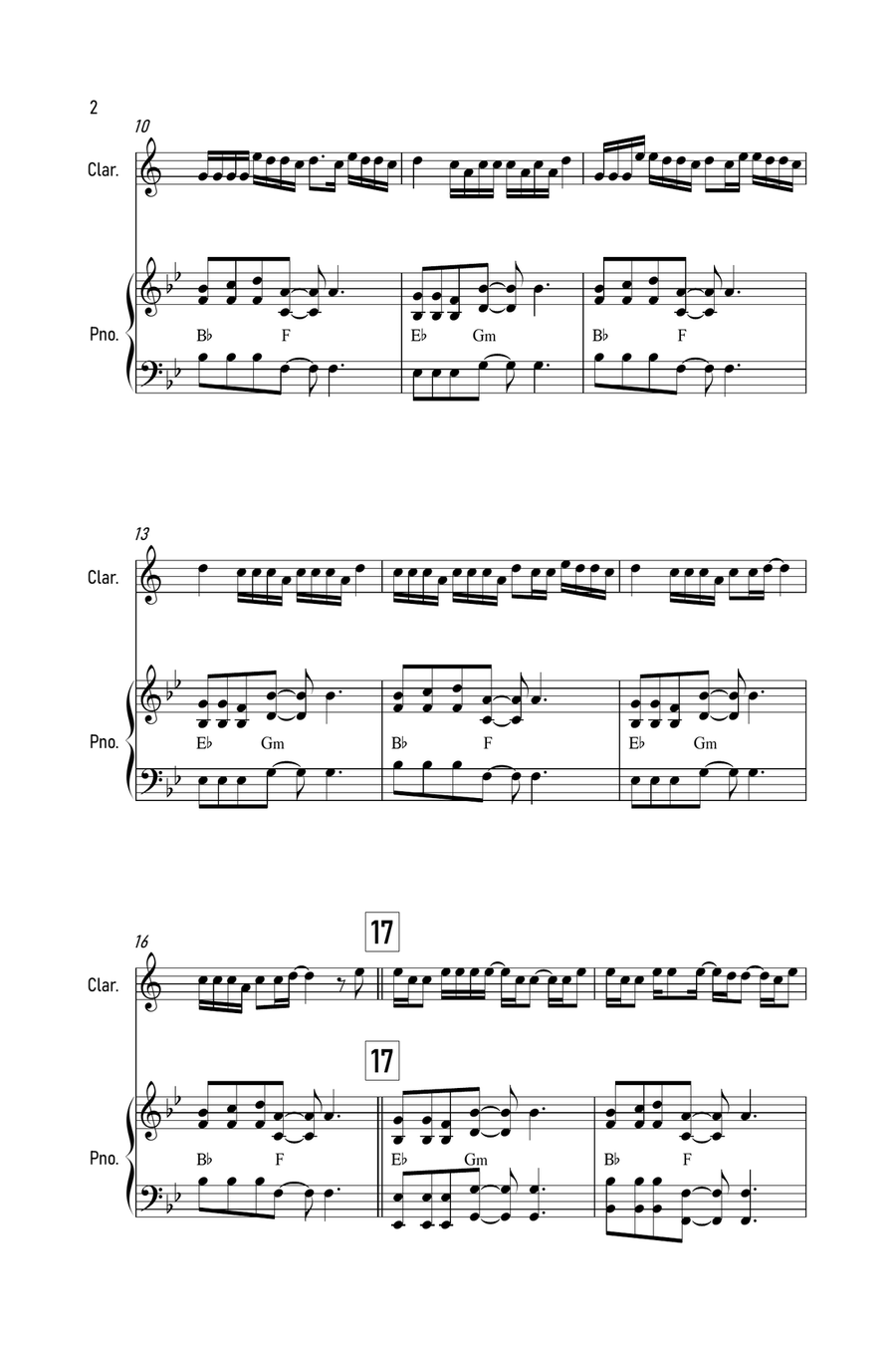 Mood Clarinet Solo scores gallery preview page 2
