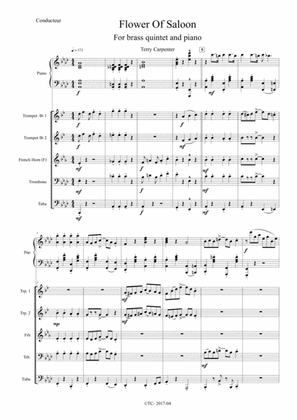 Flower of Saloon, for brass quintet and piano