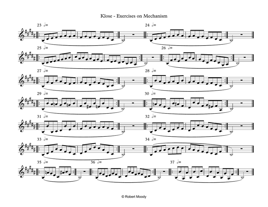 Klose B Major Clarinet Solo scores gallery preview page 3