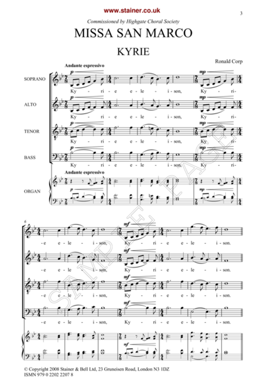 Missa San Marco. SATB 4-Part scores gallery preview page 2