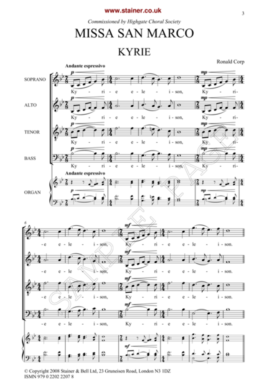 Missa San Marco. SATB