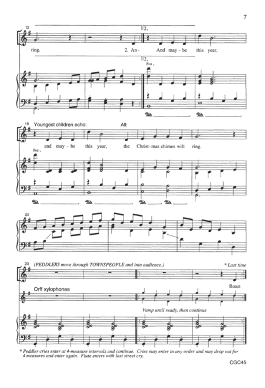 Why the Chimes Rang Why the Chimes Rang Unison Choir scores gallery preview page 7