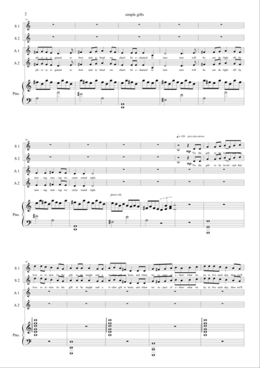 'Tis the gift to be simple SSAA scores gallery preview page 2