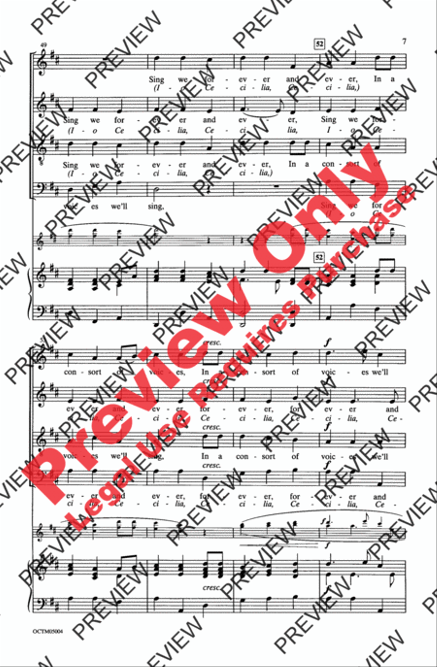 In a Consort of Voices 4-Part scores gallery preview page 7