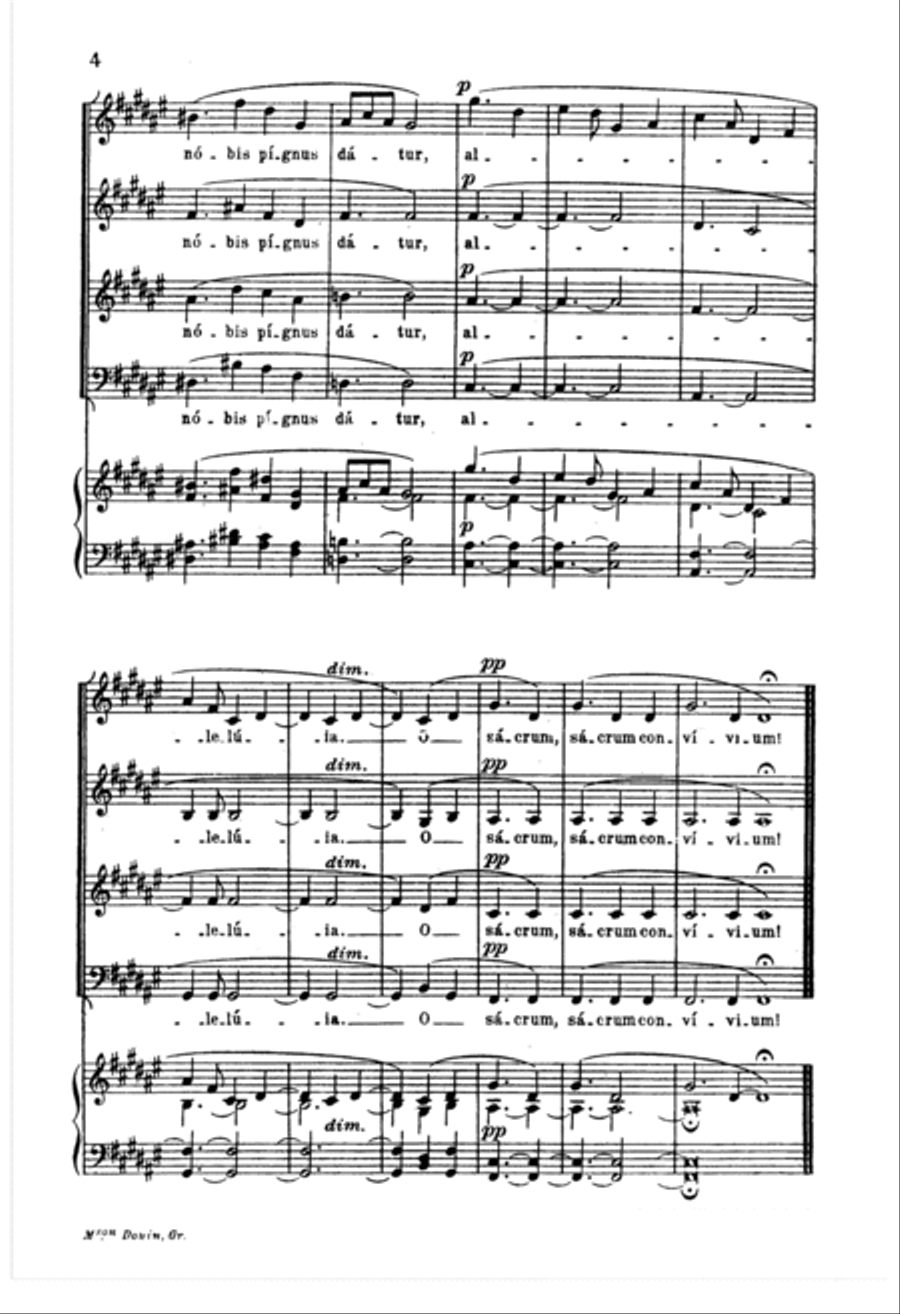 O Sacrum Convivium! 4-Part scores gallery preview page 4