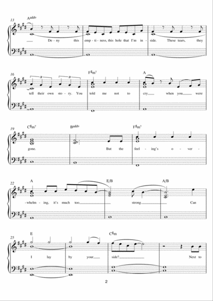 Lay Me Down Lay Me Down Easy Piano scores gallery preview page 2