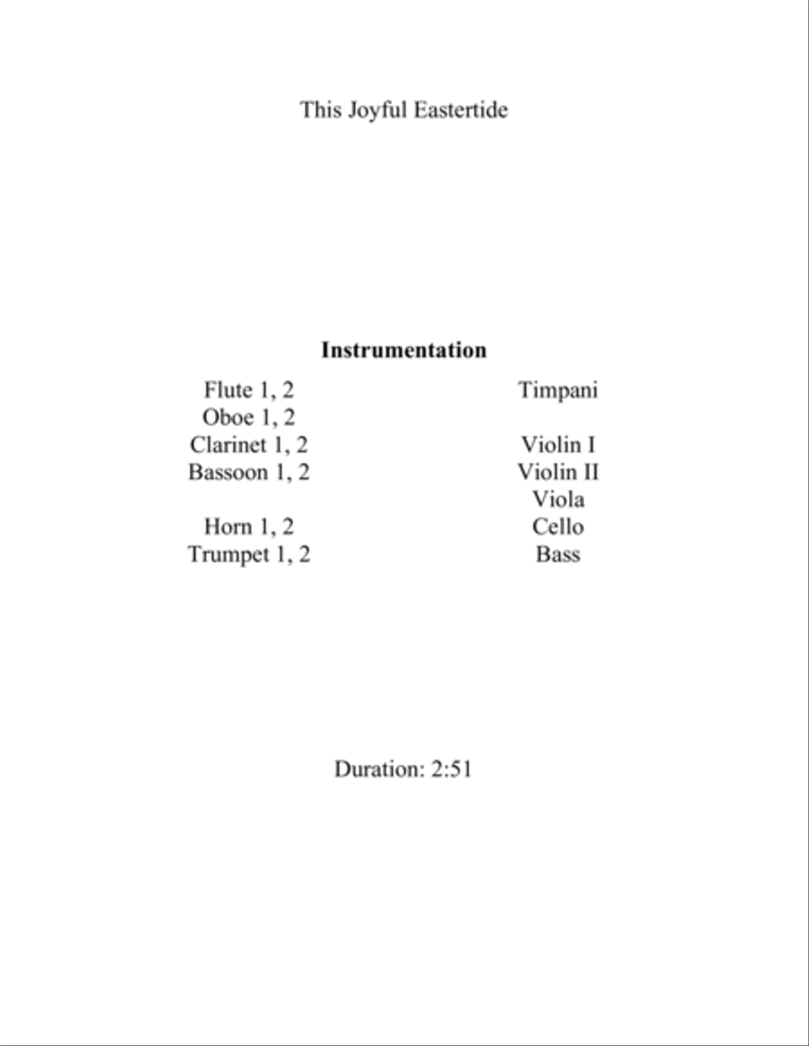This Joyful Eastertide Full Orchestra scores gallery preview page 2