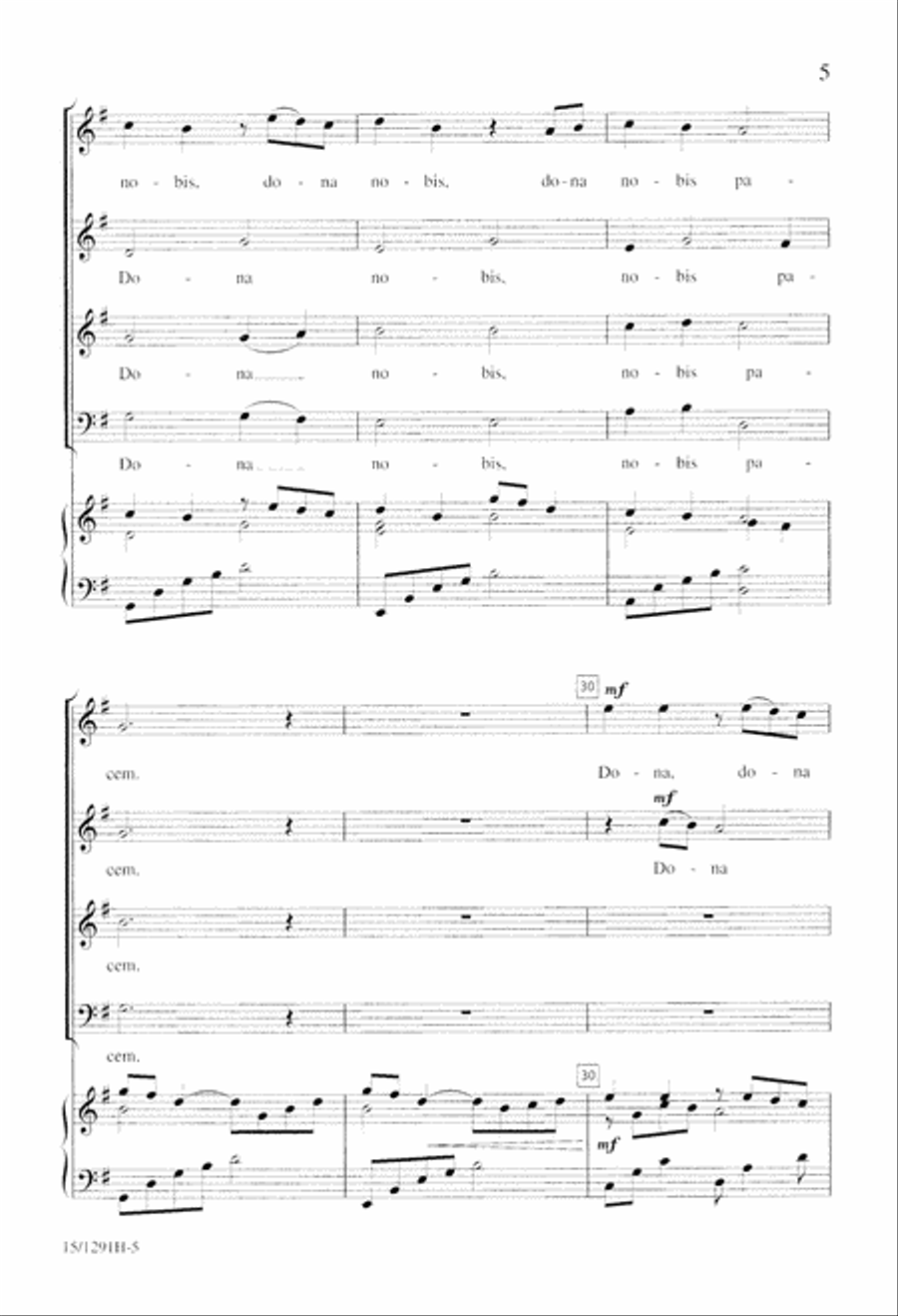 Dona Nobis Pacem 4-Part scores gallery preview page 5