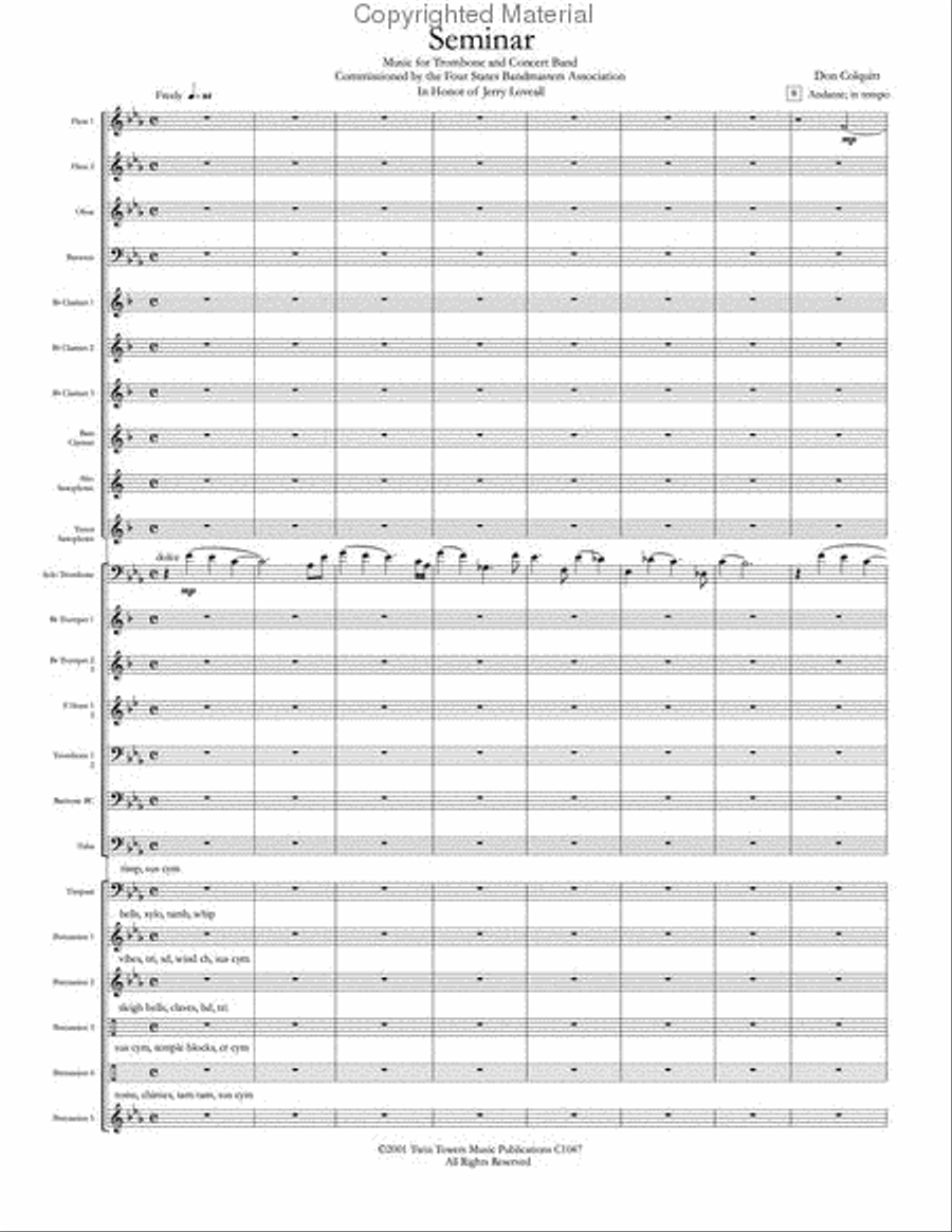Seminar Concert Band scores gallery preview page 2