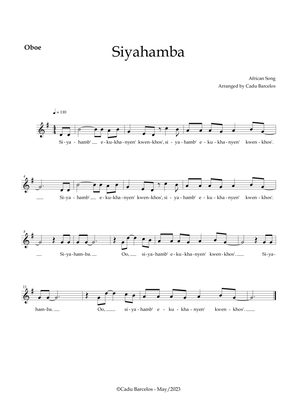 Siyahamba - Oboe (African Song)