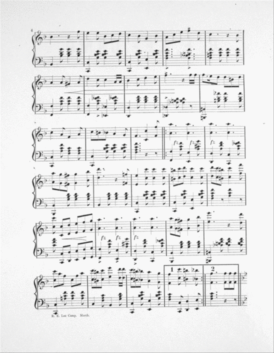 R.E. Lee Camp Grand March Piano Solo scores gallery preview page 3