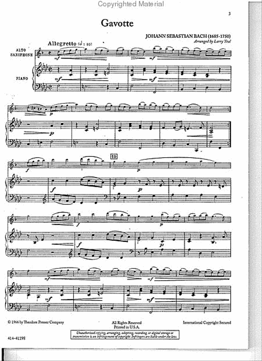 Contest & Festival Performance Solos: Saxophone Chamber Music scores gallery preview page 2