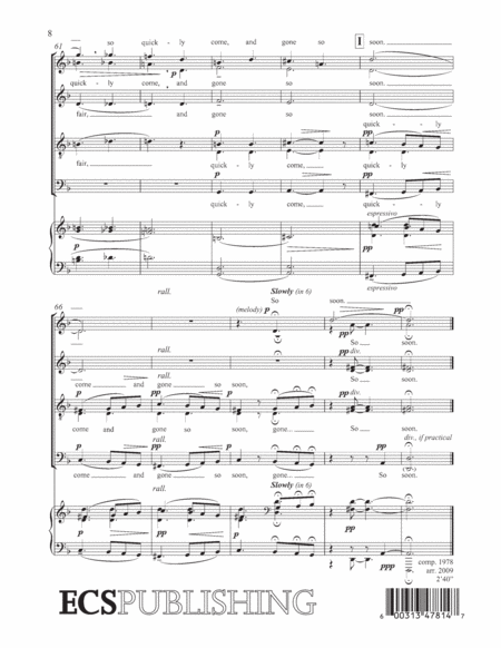 Siciliano (Love is like a wind upon the water) (Choral Score) image number null