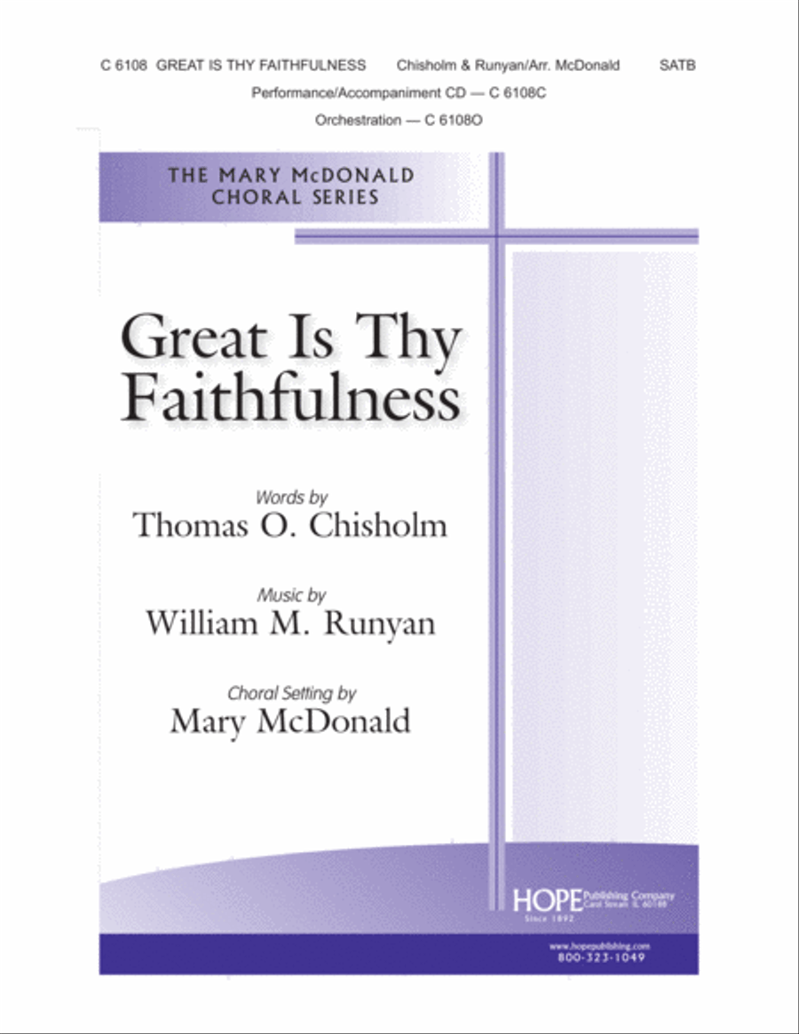 Great Is Thy Faithfulness 4-Part scores gallery preview page 1