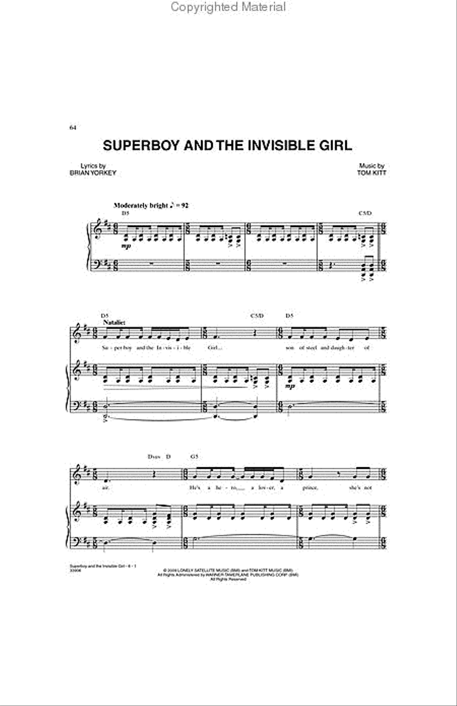 Next to Normal Piano, Vocal scores gallery preview page 2