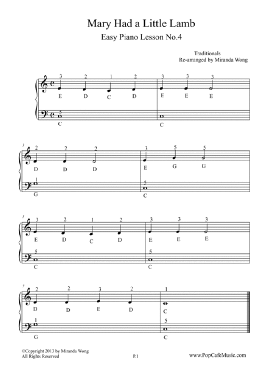 5 Lovely Children Piano Tunes - Very Easy Version 4-Part scores gallery preview page 6