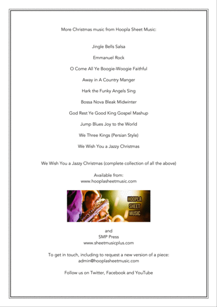 Hark! The Funky Angels Sing (Hark! The Herald Angels Sing) Alto Saxophone scores gallery preview page 5