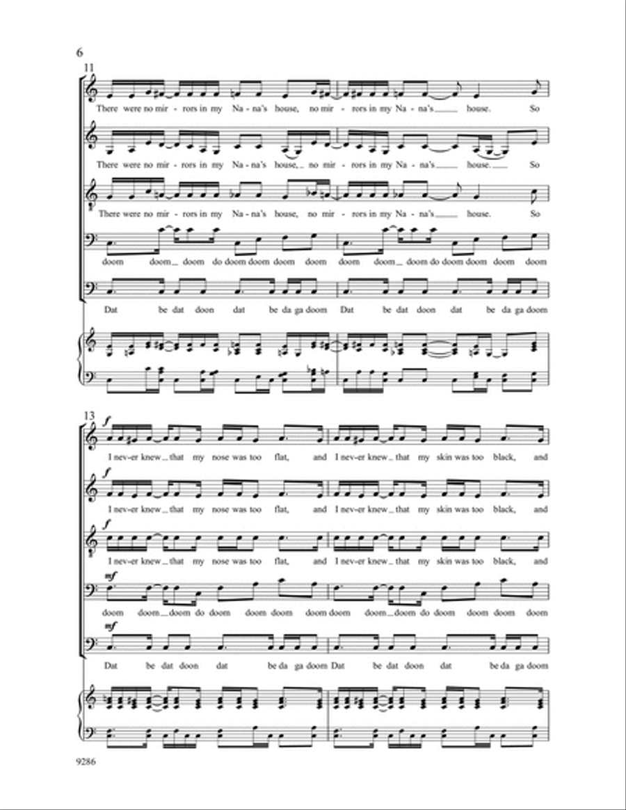 No Mirrors in My Nana's House A Cappella scores gallery preview page 6