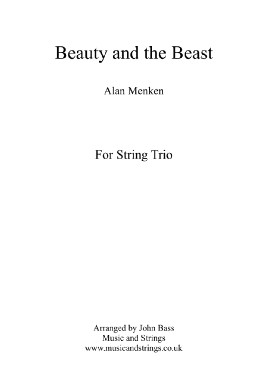 Beauty And The Beast String Trio scores gallery preview page 1