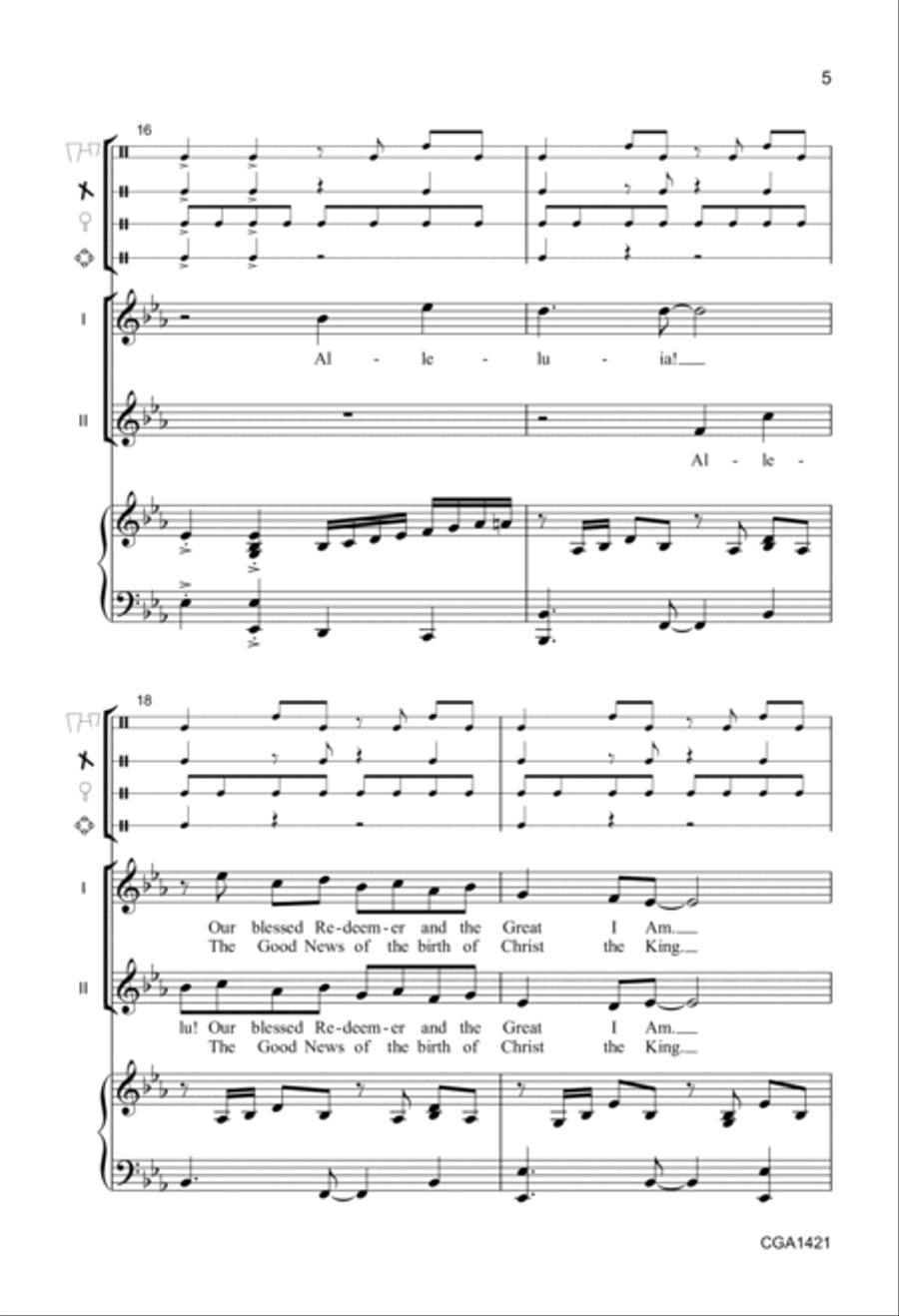 Down in Bethlehem 2-Part scores gallery preview page 5