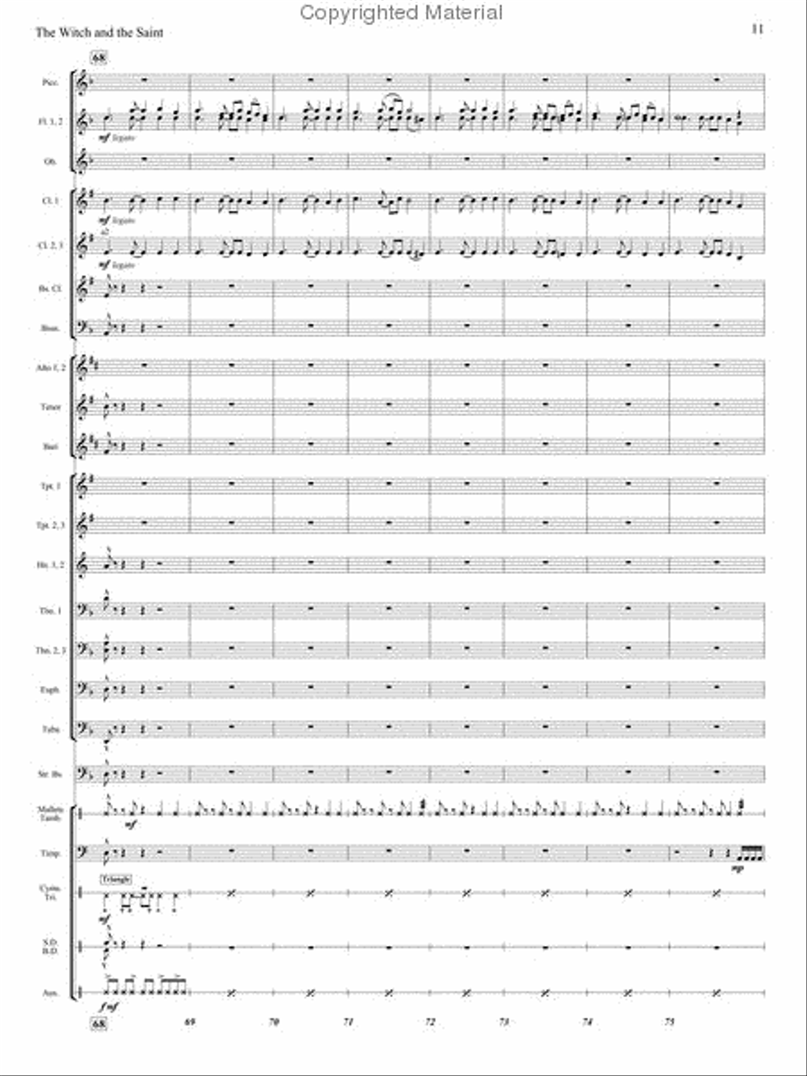 The Witch and The Saint Concert Band scores gallery preview page 10