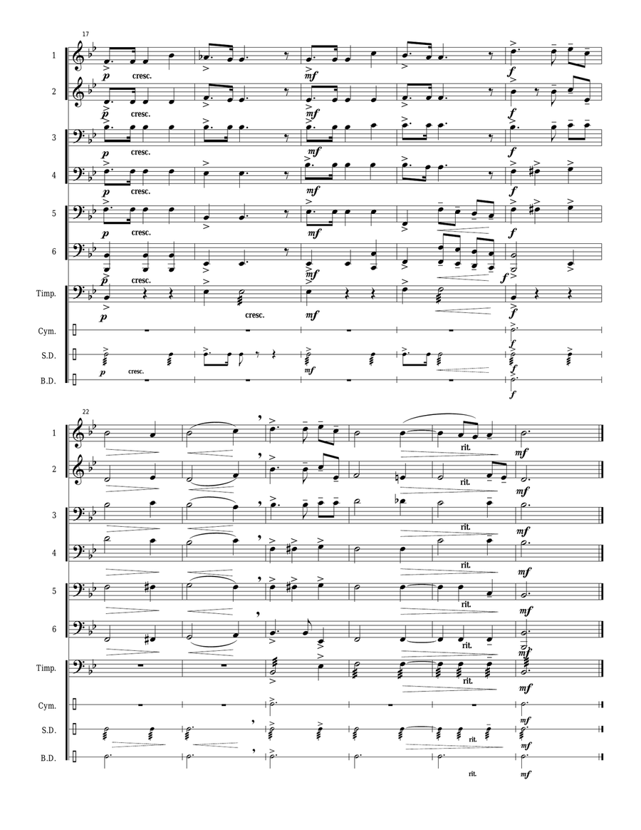 Switzerland National Anthem: Schweizer Psalm Large Ensemble scores gallery preview page 6