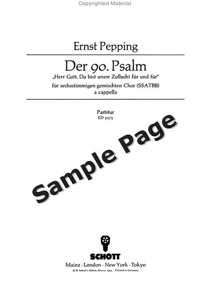 Psalm 90 6 Part Chorus