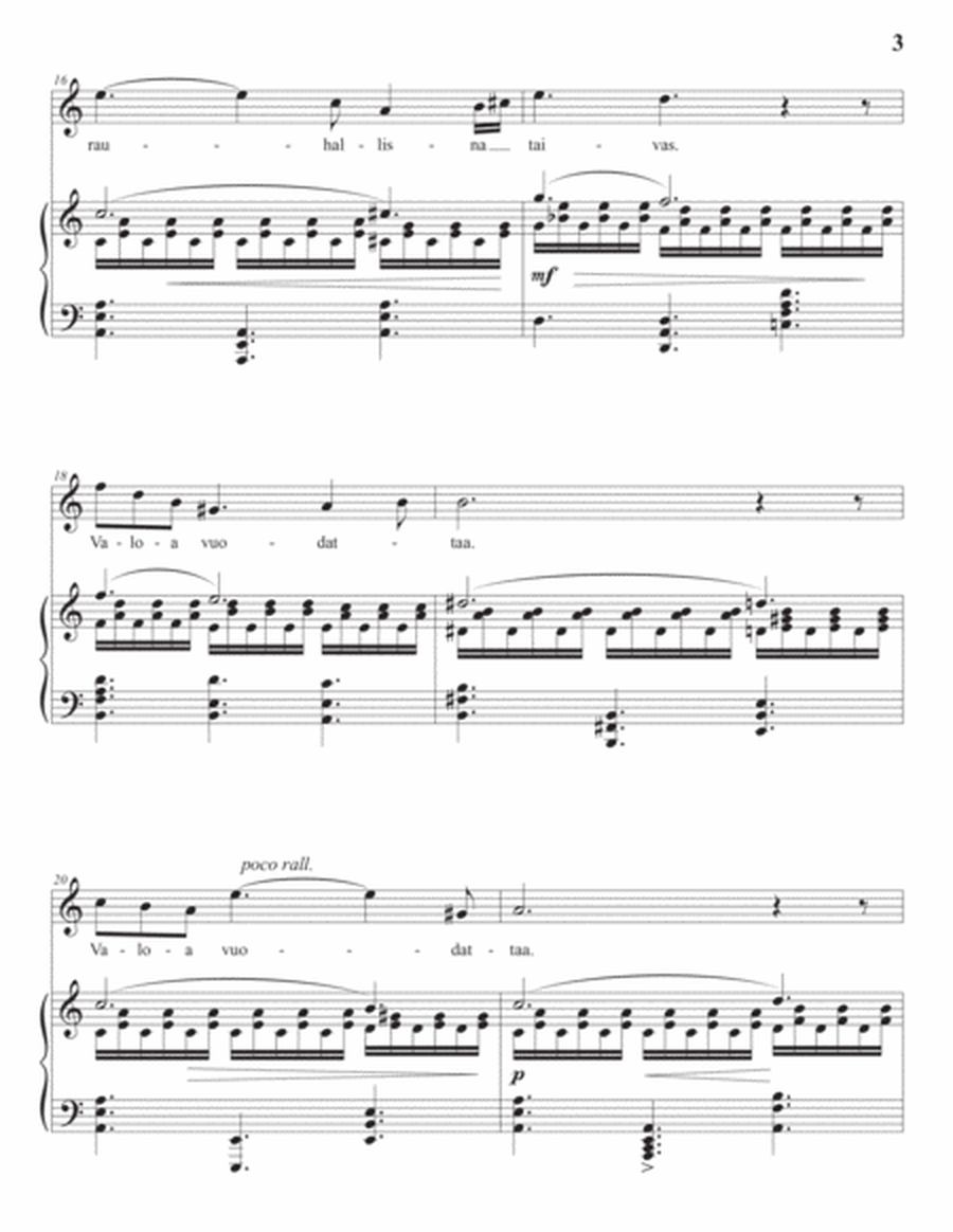 MERIKANTO: Merellä, Op. 47 no. 4 (transposed to A minor)