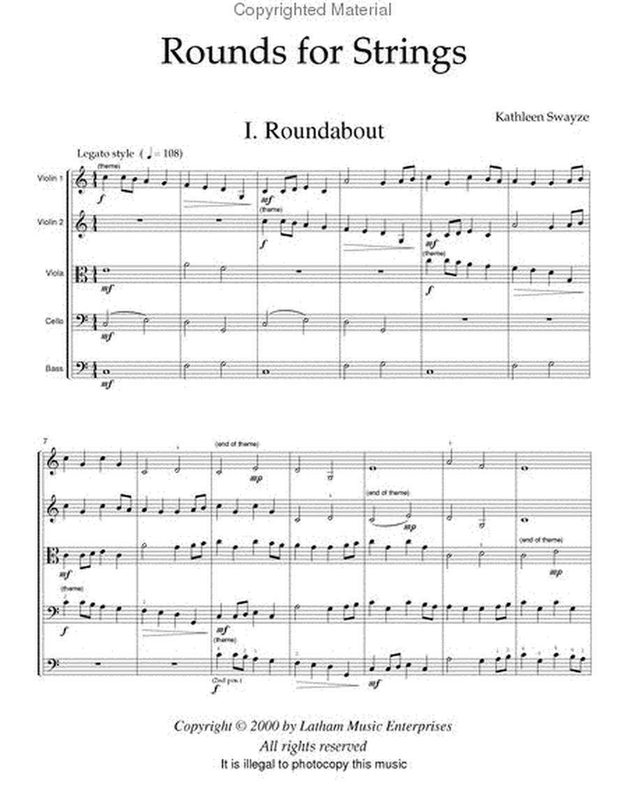 Rounds for Strings for String Orchestra - Score image number null