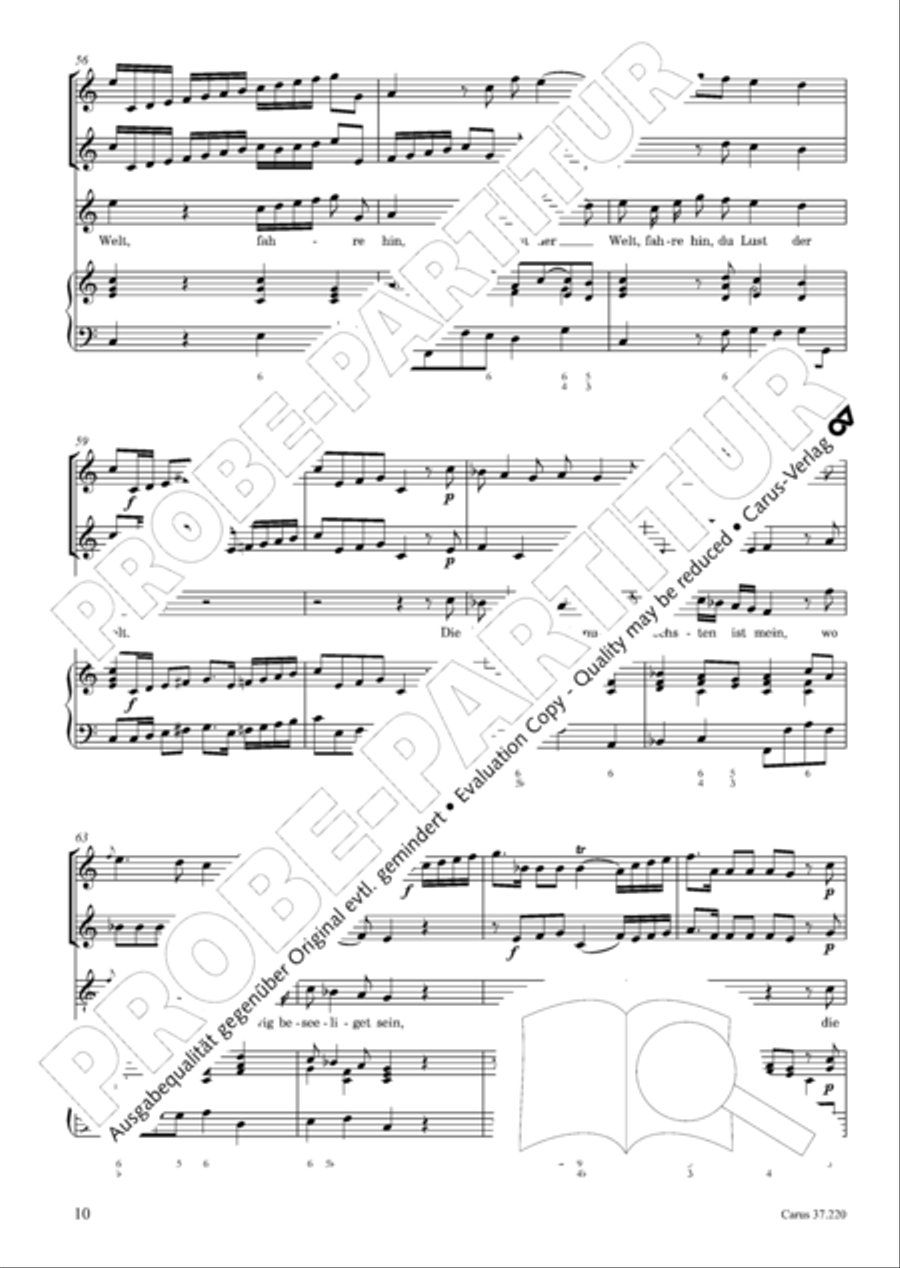 Fahre hin, du Lust der Welt Tenor Voice scores gallery preview page 12