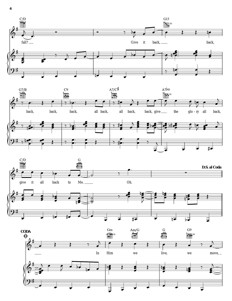Give It All Back To Me Piano, Vocal, Guitar scores gallery preview page 4