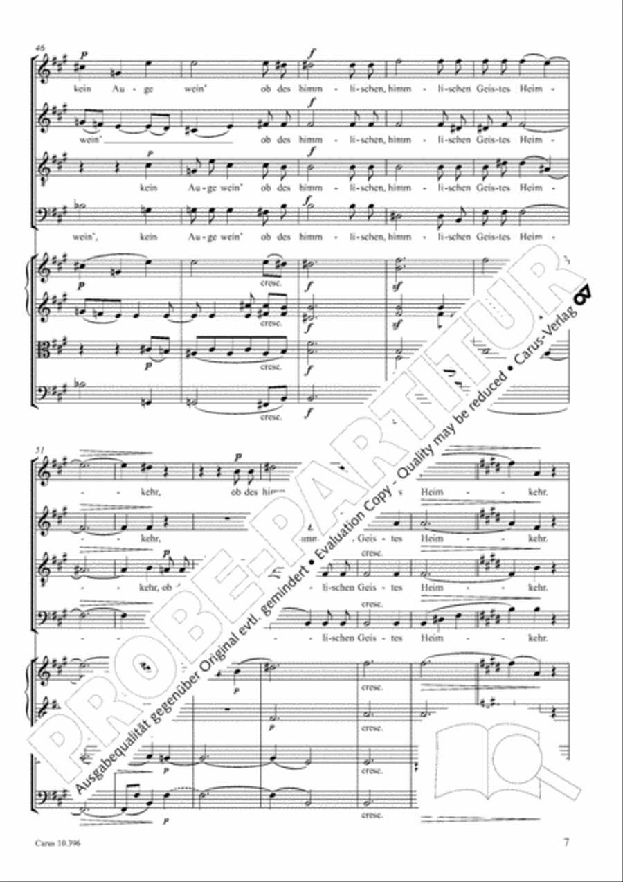 Elegiac Song 4-Part scores gallery preview page 8