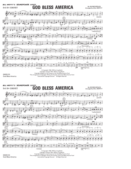 God Bless America - 3rd Bb Cornet