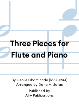 Book cover for Three Pieces for Flute and Piano