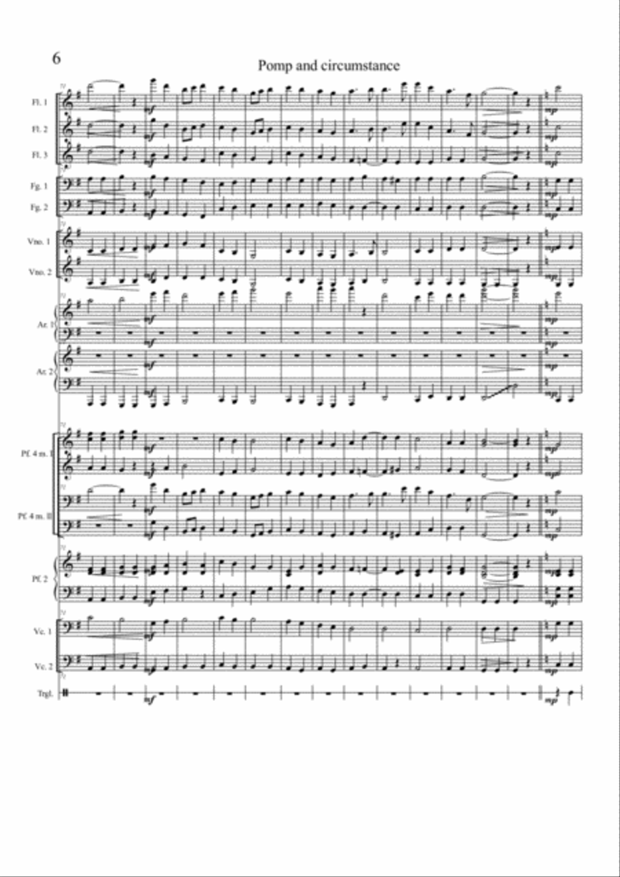 Pomp and Circumstance Large Ensemble scores gallery preview page 6