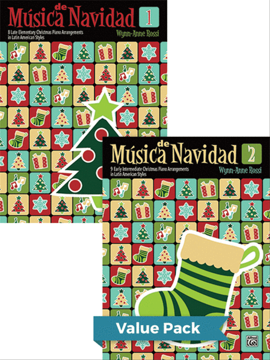 Música de Navidad, Books 1 & 2 (Value Pack) Easy Piano scores gallery preview page 1