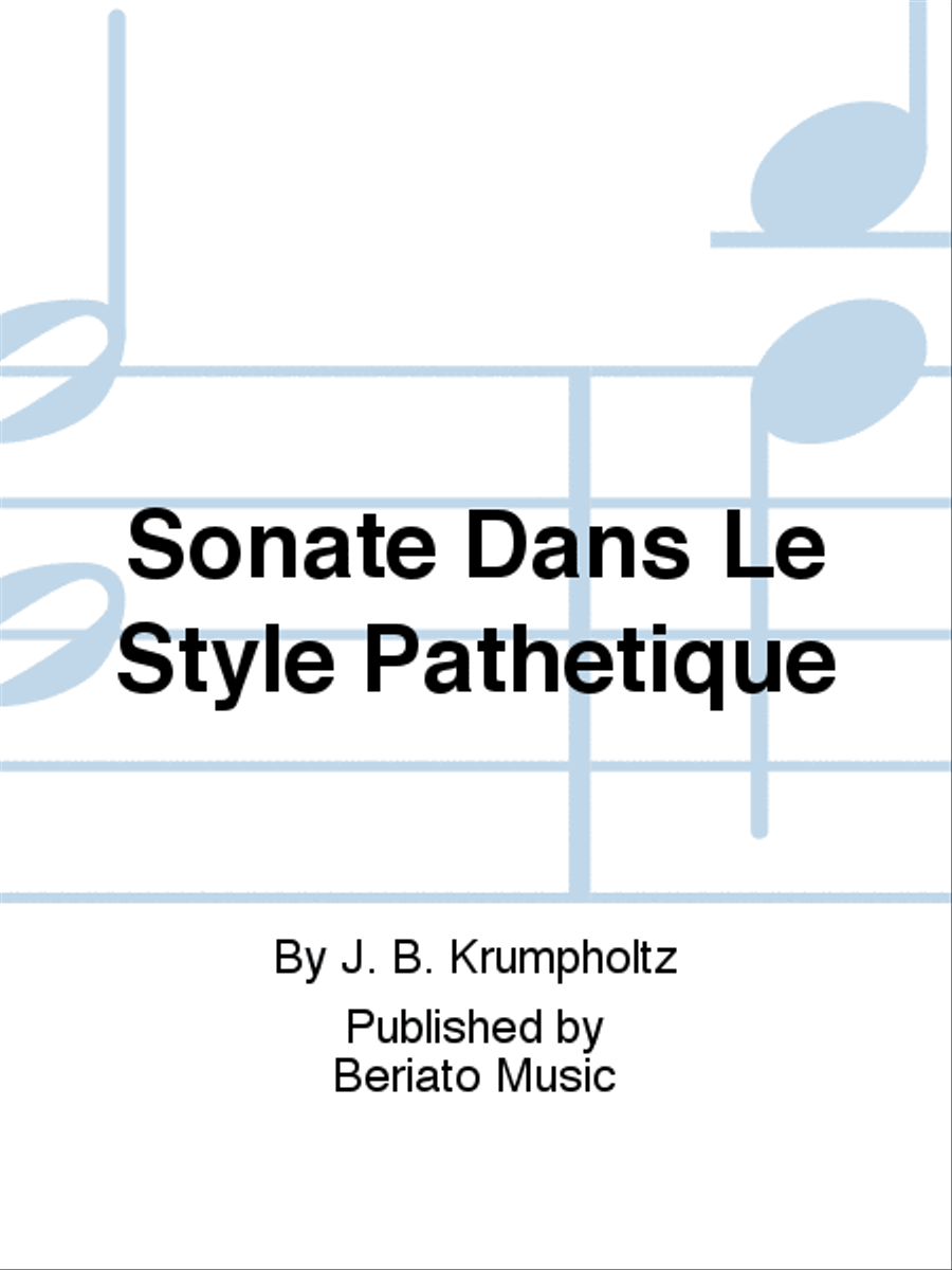 Sonate Dans Le Style Pathetique Harp scores gallery preview page 1