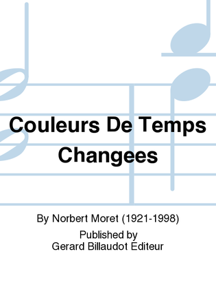 Book cover for Couleurs De Temps Changees