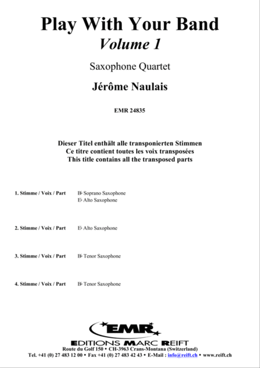 Play With Your Band Volume 1 Saxophone Quartet scores gallery preview page 3
