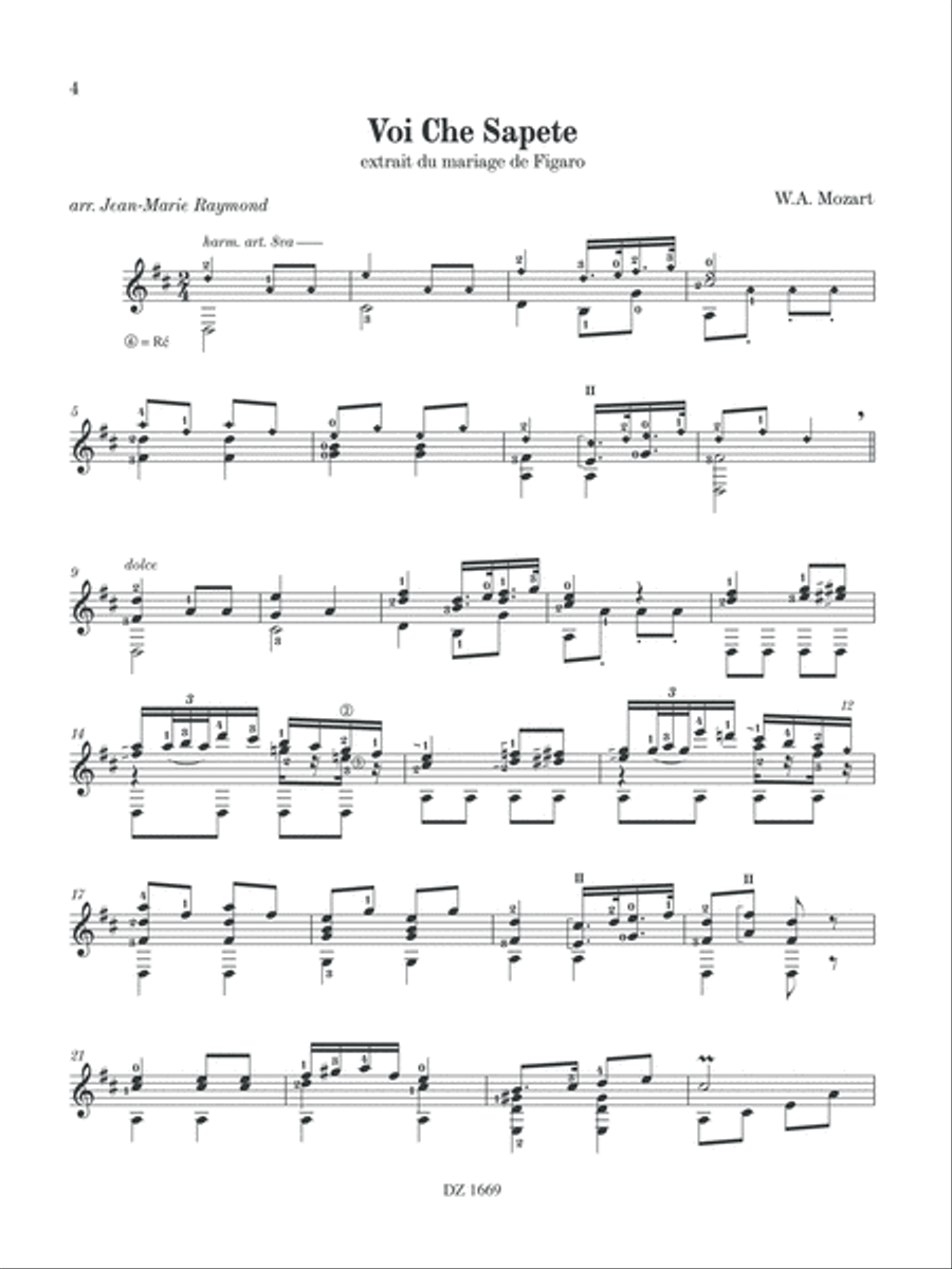 L’ho Perduta / Voi Che Sapete Classical Guitar scores gallery preview page 5