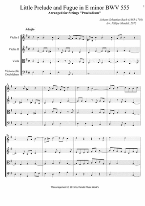 Little Prelude and Fugue in E minor BWV 555