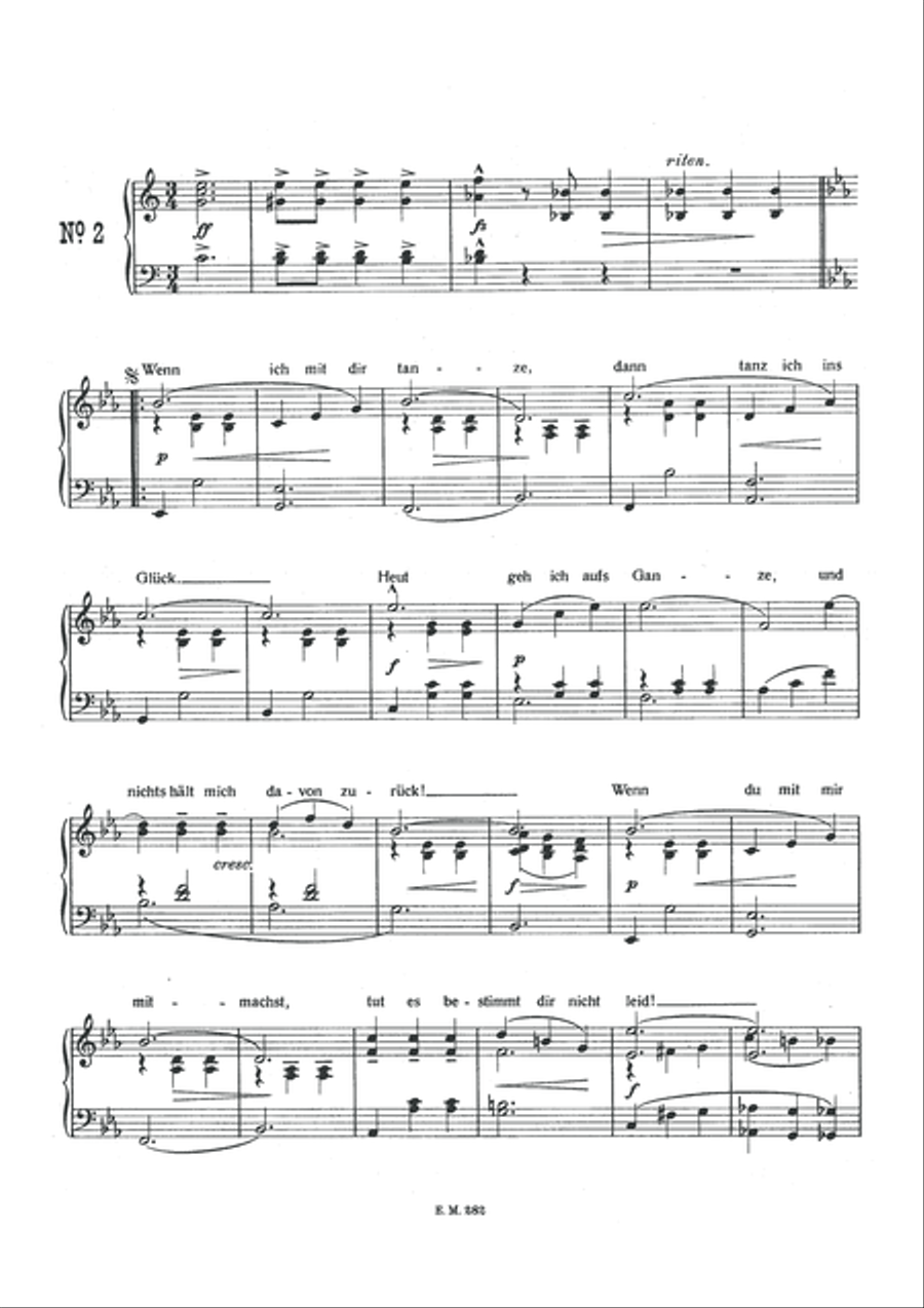 Wir sind heute so vergnugt Piano, Vocal scores gallery preview page 6