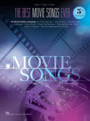 Book cover for The Best Movie Songs Ever Songbook – 5th Edition