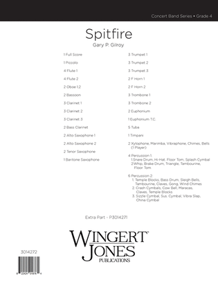 Book cover for Spitfire - Full Score