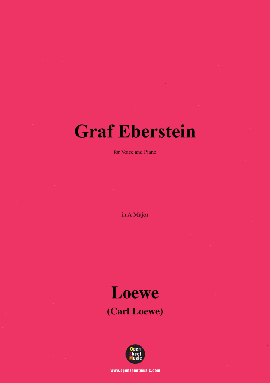 C. Loewe-Graf Eberstein(Zu Speier im Saale da hebt sich ein Klingen),in A Major Voice scores gallery preview page 1